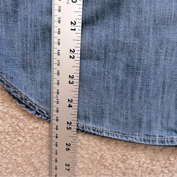 GAP Western Long Sleeve Pearl Snap Buttons Denim Shirt - Picture 8 of 8